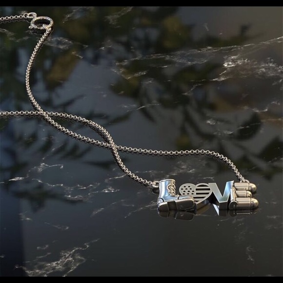 Military Love Necklace REAL .925 Pendant - Picture 3 of 4