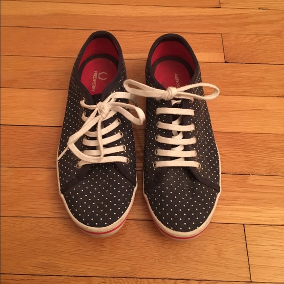 Fred Perry polka dot retro style sneakers, size 7