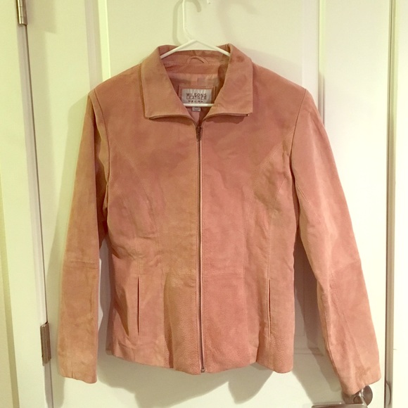 Wilsons medium Pink suede leather jacket
