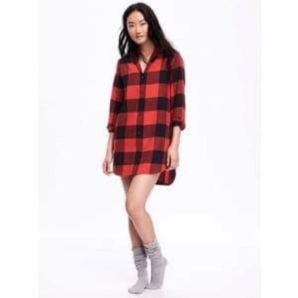 Flannel sleep shirt NWOT