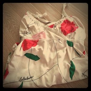 Limited edition Lululemon floral print yoga top.