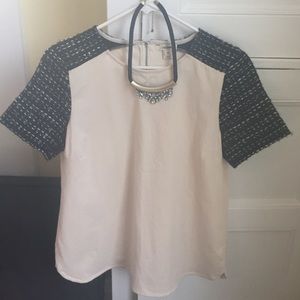 FINAL PRICE DROP J.Crew tweed sleeve blouse