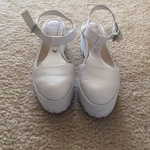 Size 6 White ASOS Platform Shoes