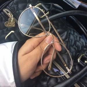 Clear aviator glasses
