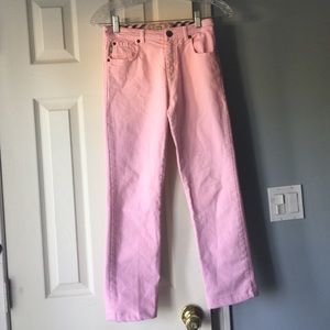 Girls Pink Burberry jeans