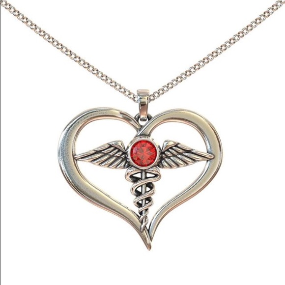 Nurses Necklace REAL .925 Silver Pendant - Picture 1 of 4