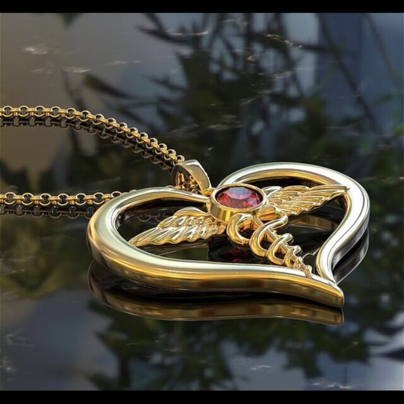 Nurses Necklace REAL .925 Silver Pendant - Picture 3 of 4