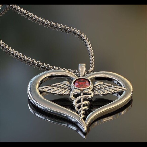 Nurses Necklace REAL .925 Silver Pendant - Picture 4 of 4