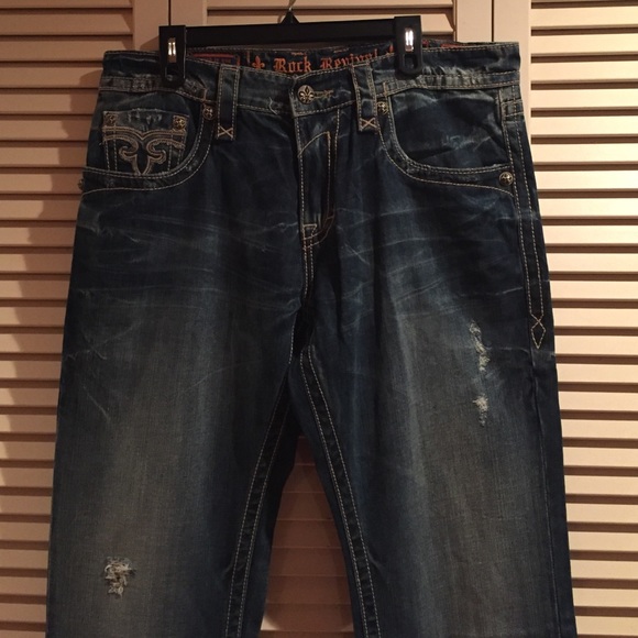 Mens's Rock Revival Roger Bootcut Jeans