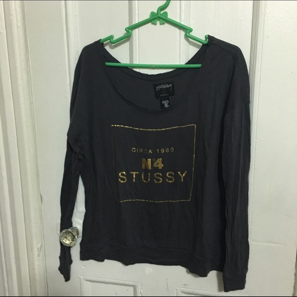 Deep crew neck Stussy long sleeves