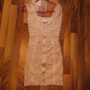 Rose Gold Bodycon Dress