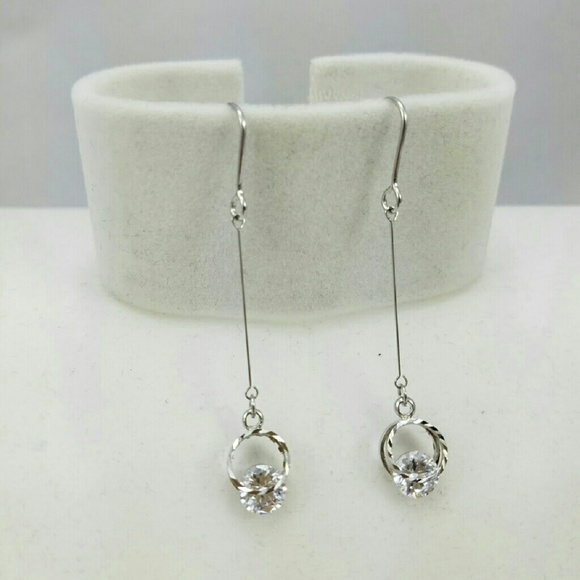Silver drop earrings