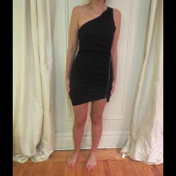 CYNTHIA STEFFE Black Wool lycra One shoulder - Picture 4 of 8