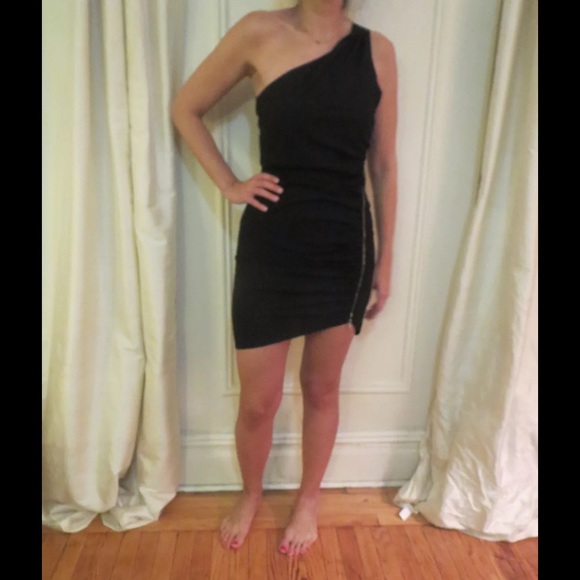 CYNTHIA STEFFE Black Wool lycra One shoulder - Picture 7 of 8