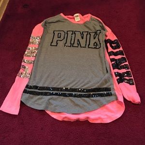 Pink VS sweater/tee