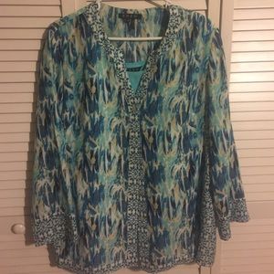 ZoZo 100% Silk tunic with matching shirt size XL.