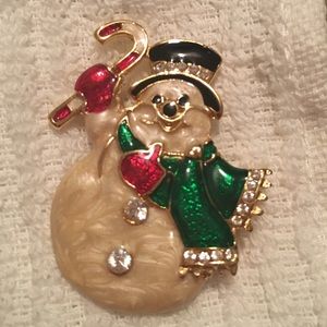 Snowman pin