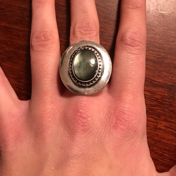 Iridescent Stone Adjustable Ring - Picture 2 of 4