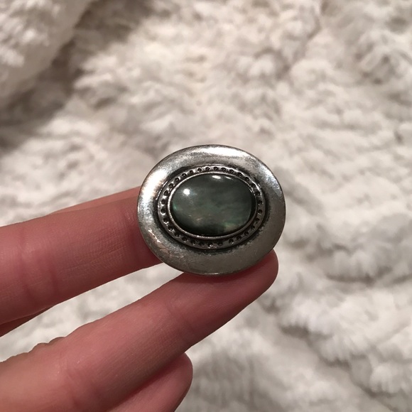 Iridescent Stone Adjustable Ring - Picture 3 of 4