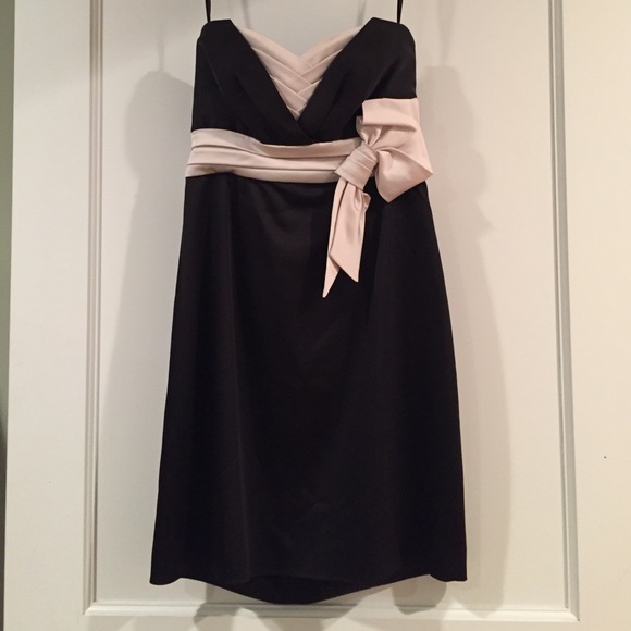 Black and White Strapless BCBG dress