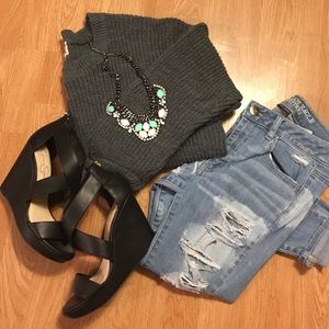 Black strappy Jessica Simpson wedges