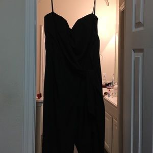 Black sweetheart neckline jumpsuit