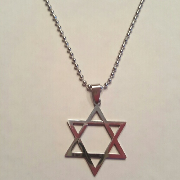 Stainless steel Star David Necklace