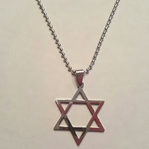Stainless steel Star David Necklace