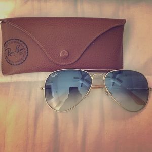 Rayban Aviators-blue gradient lense