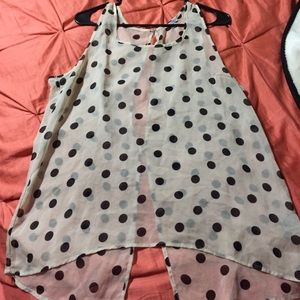 Sheer polkadot top