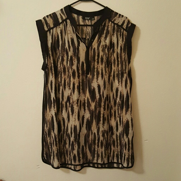 Sheer animal print tank. Size XL