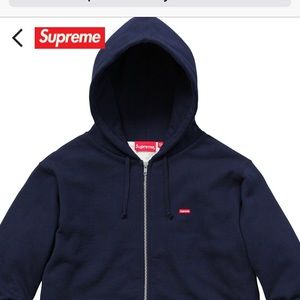 Supreme small box thermal zip up hoodie