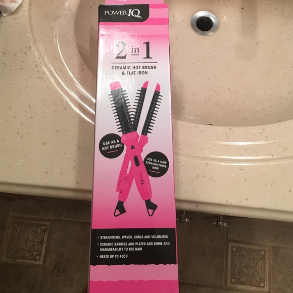 2 in 1 hot brush and flat iron