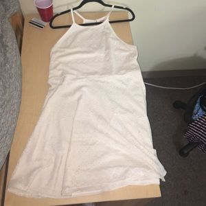 Cream high neck dress