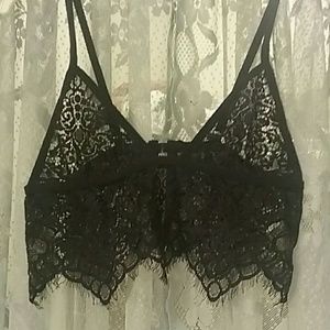 Black lace bralette