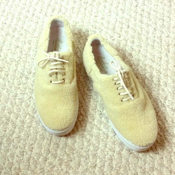 Joshua Sanders Shearling lace up shoes, size 36