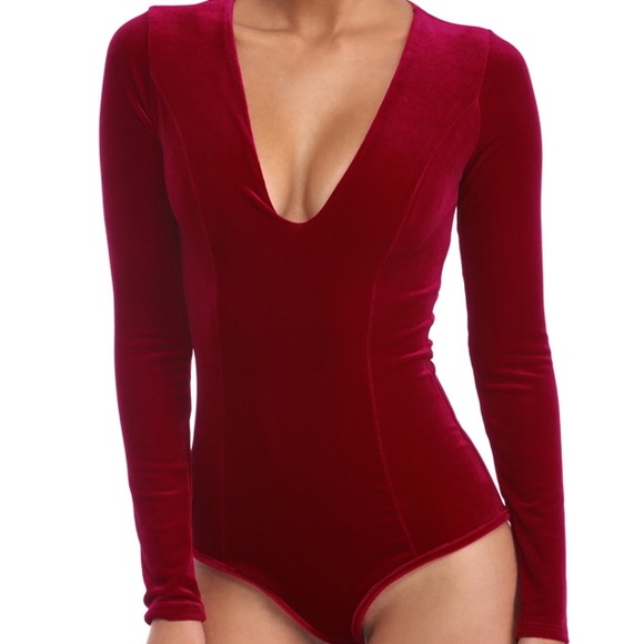 Windsor Red Velvet Bodysuit