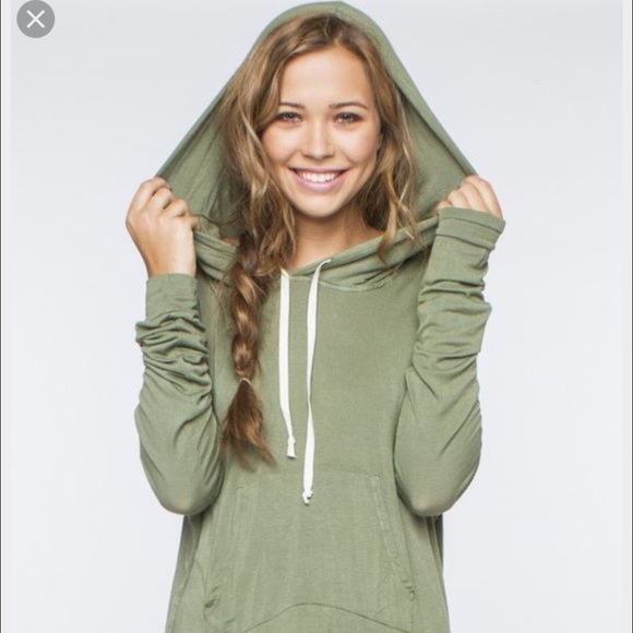 Brandy Melville Layla pullover hoodie in olive