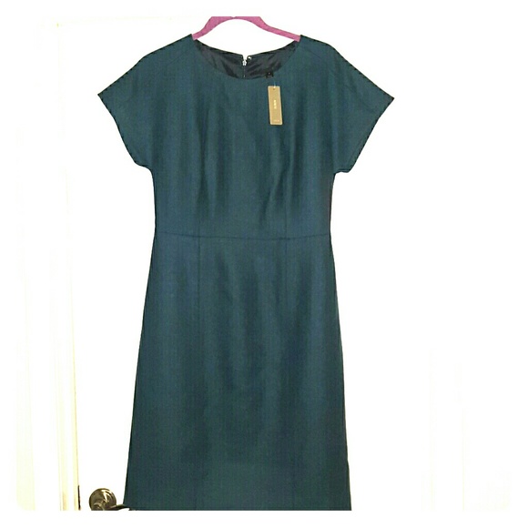 Dolman dress in double serge wool