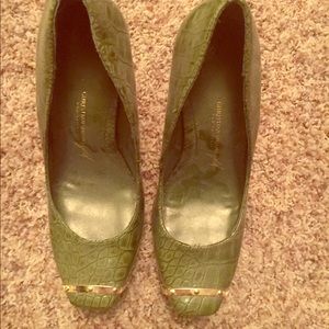 Christian Siriano size 7 alligator pumps