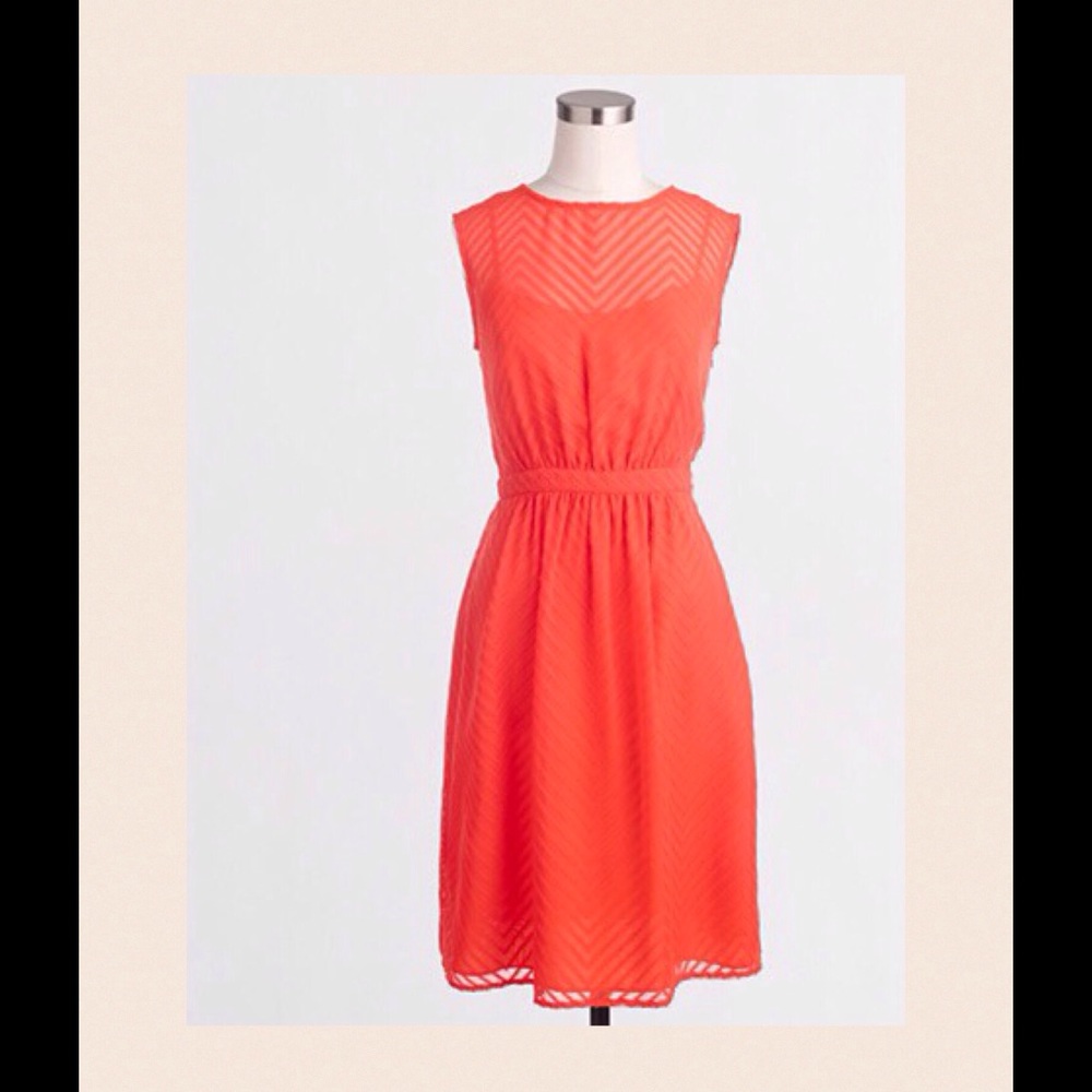 J Crew Zigzag Chiffon dress, Size 00.