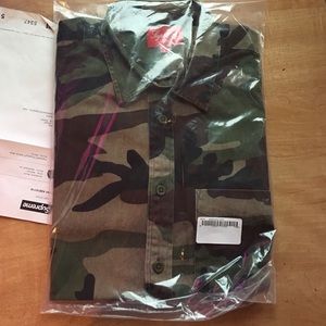 Supreme woodland longsleeve camo shirt