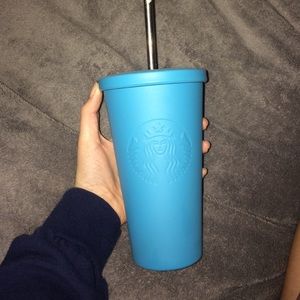 Matte blue Starbucks tumblr