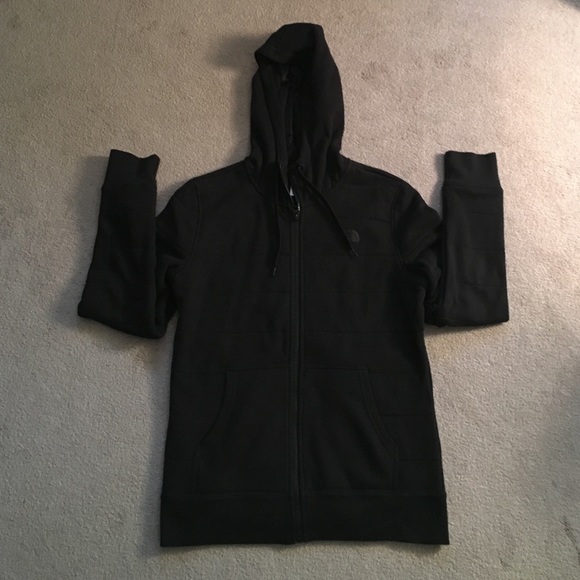 North Face black zip up jacket