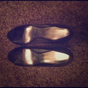 Calvin Klein brown peep toe pumps size 7.5