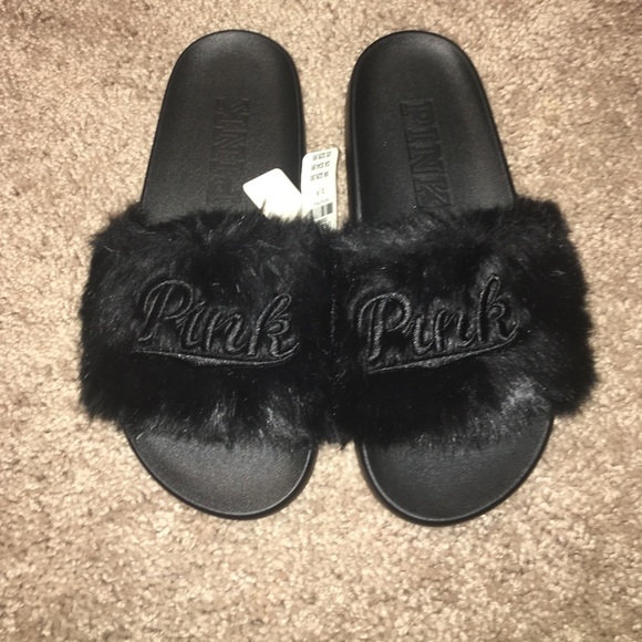 Pink Victoria S Secret Shoes Vs Pink Fur Slides Poshmark