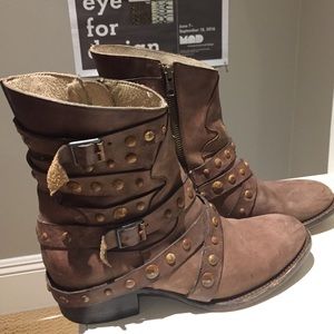 Free Bird brown studded booties from Fred Segal