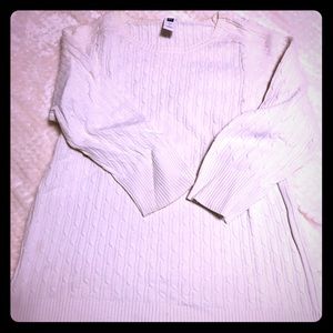 Cream colored Gap knit 3/4 length sleeve sweater