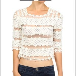 NWT cute spring lace top