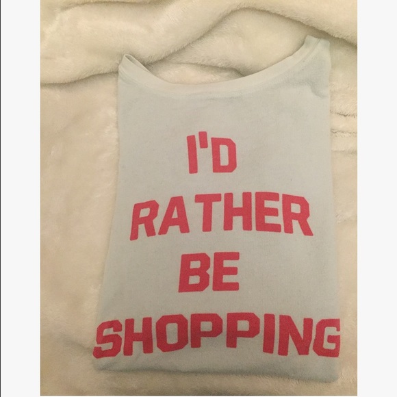 Wildfox Baggy Beach Jumper- I'd Rather Be Shopping